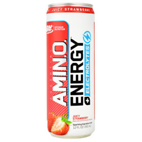 Amino Energy + Electrolytes RTD Juicy Strawberry 12 (12 fl oz) Cans